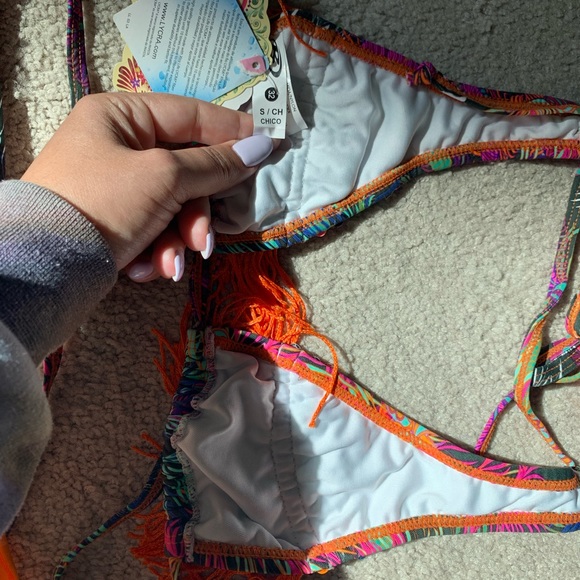 Babalu Colombian Embellished Fringe Bikini - Picture 6 of 7